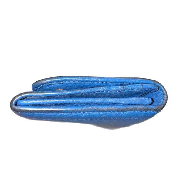 PRADA pebbled leather long wallet 4 long slots, 1 zip pocket snaps FF - Picture 5 of 7